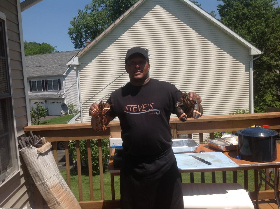 Steve Holding Lobster